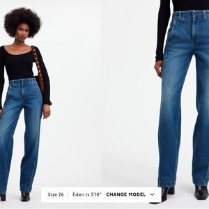 Madewell Blue Flare Wide Leg Jeans